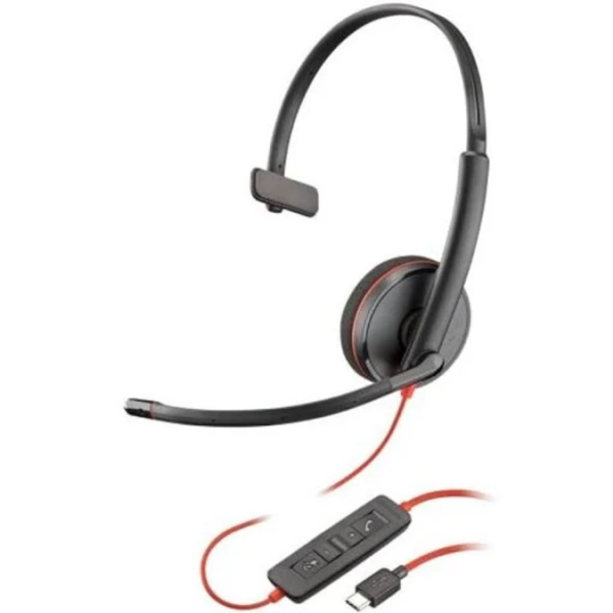 PLANTRONICS 209748-201 BLACKWIRE Schwarz On-ear (BULK), C3210 Headset USB-C