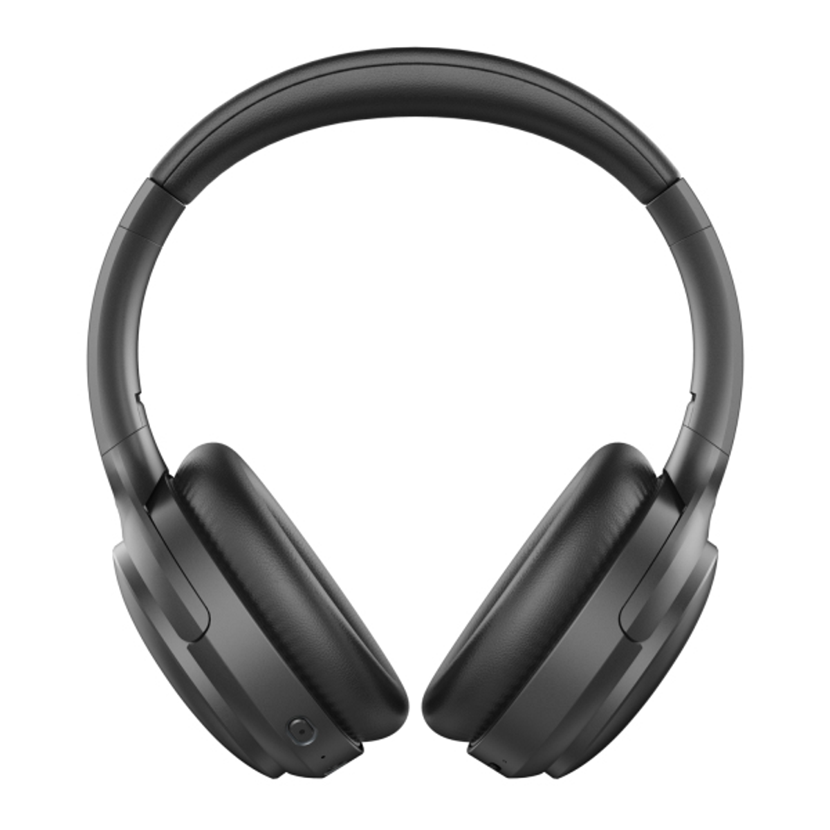 Cuffie over-ear nere. Sfondo bianco.