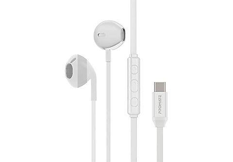Auriculares  - GEARPOD-C1.WHITE PROMATE, Intraurales, Blanco