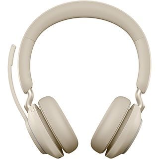 Auriculares inalámbricos - JABRA Evolve2 65, MS Stereo, Supraaurales, Bluetooth, Beis