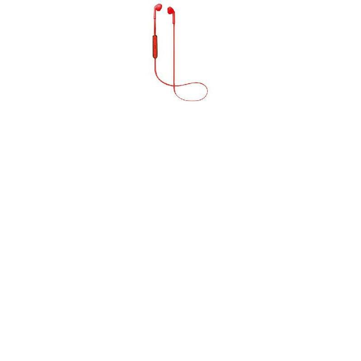 Auriculares rojos internos, diseño minimalista.