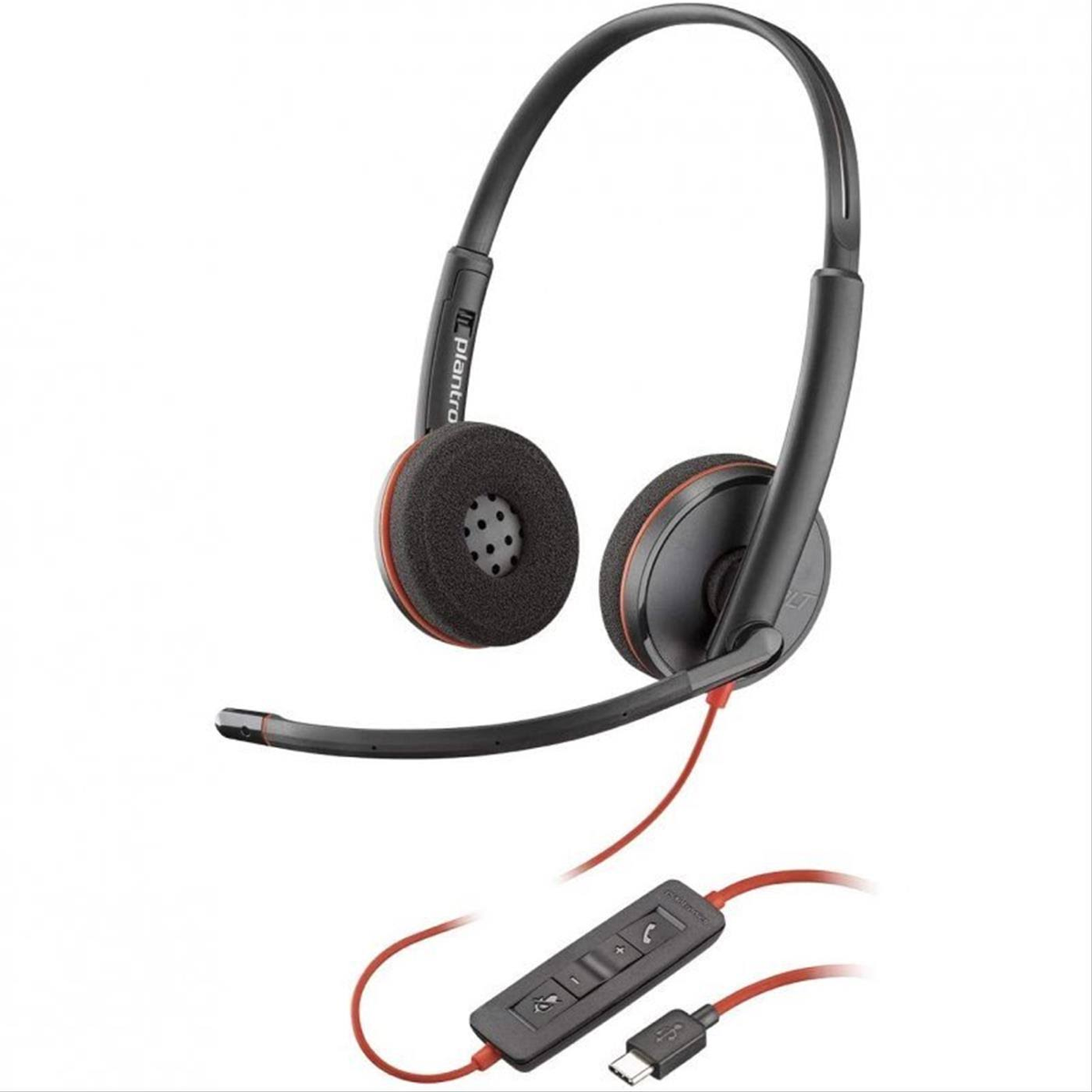 Schwarz Blackwire On-ear USB-A, Kopfhörer PLANTRONICS 3220