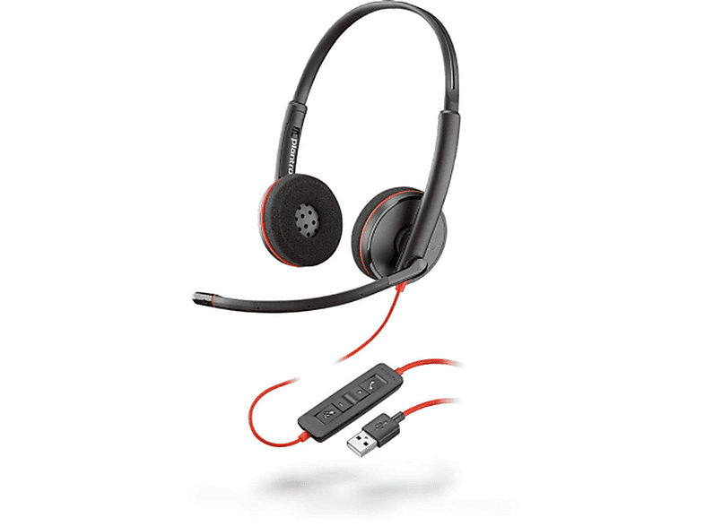 POLY Poly Blackwire C3220 Stereo (USB, Bluetooth kabelgebunden), On-Ear Headset Schwarz Headset On-ear