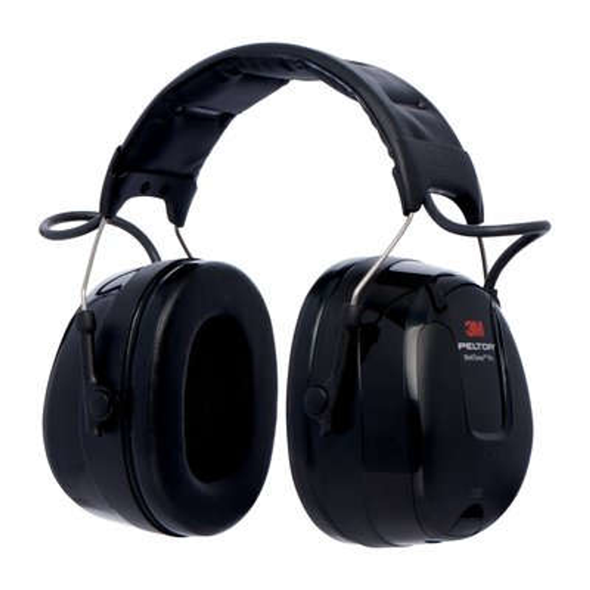 Schwarze Over-Ear-Kopfhörer mit schwarzem Kopfband. Das 3M Peltor-Logo ist sichtbar.