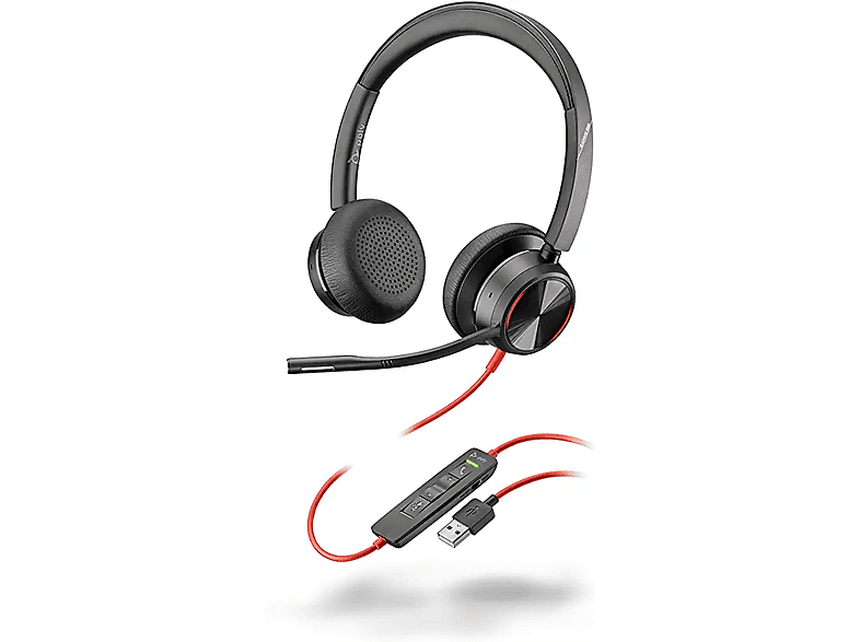 POLY 214406-01 BLACKWIRE 8225 USB-A, Schwarz Headset On-ear