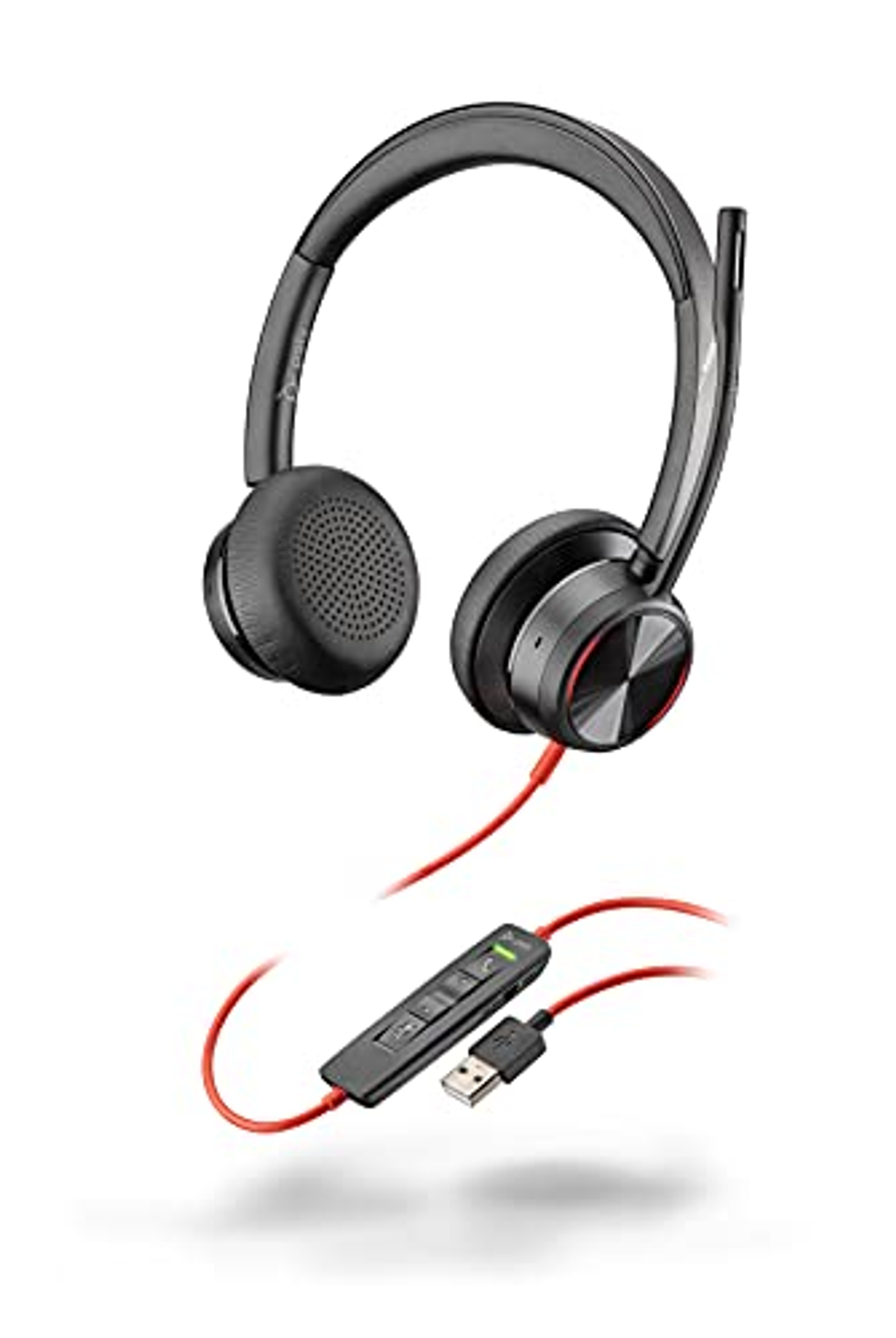 USB-A, 214406-01 Schwarz BLACKWIRE 8225 Headset POLY On-ear