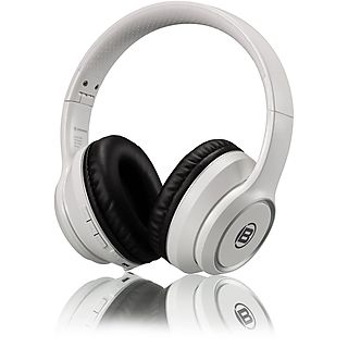 Auriculares inalámbricos - BRESSER 3830100GYESL2, Circumaurales, Bluetooth, Blanco