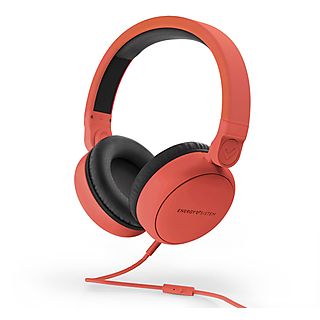 Auriculares con cable - ENERGY SISTEM G448838, Circumaurales, Rojo