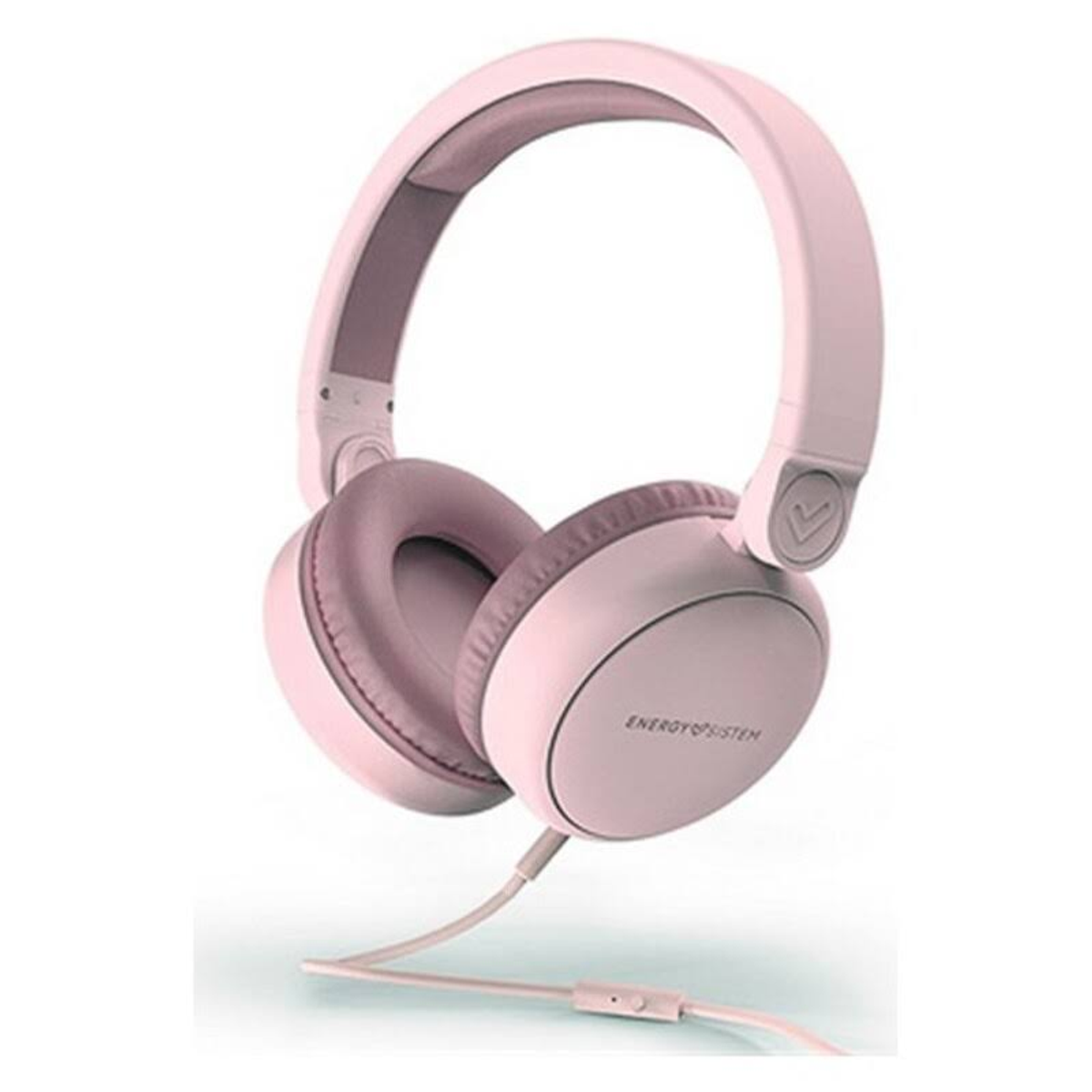 Auriculares rosados ​​circumaurales.