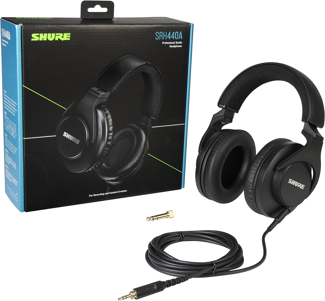 SHURE SRH440A 有線ヘッドホン ブラック Auriculares con cable | SHURE SRH440A-EFS, Circumaurales, Negro