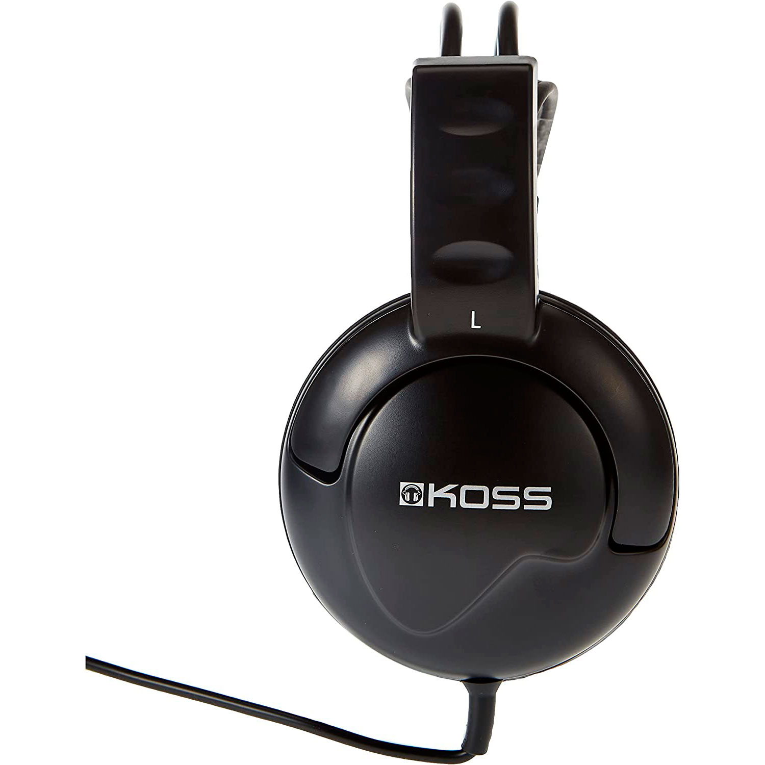 Casque noir avec le logo Koss.