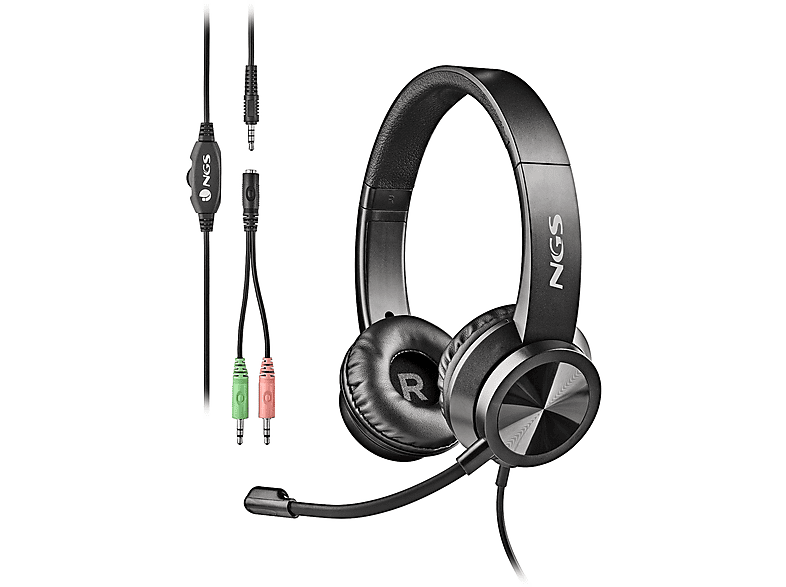 Schwarz Mikrofon Headset On-ear NGS mit MSX11PRO,