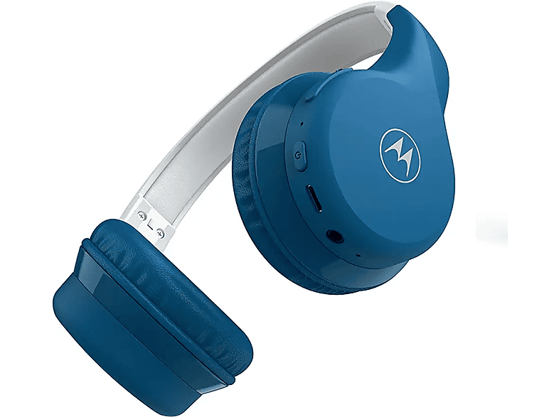 MOTOROLA MOTO JR300, Over-ear Kopfhörer Bluetooth Blau