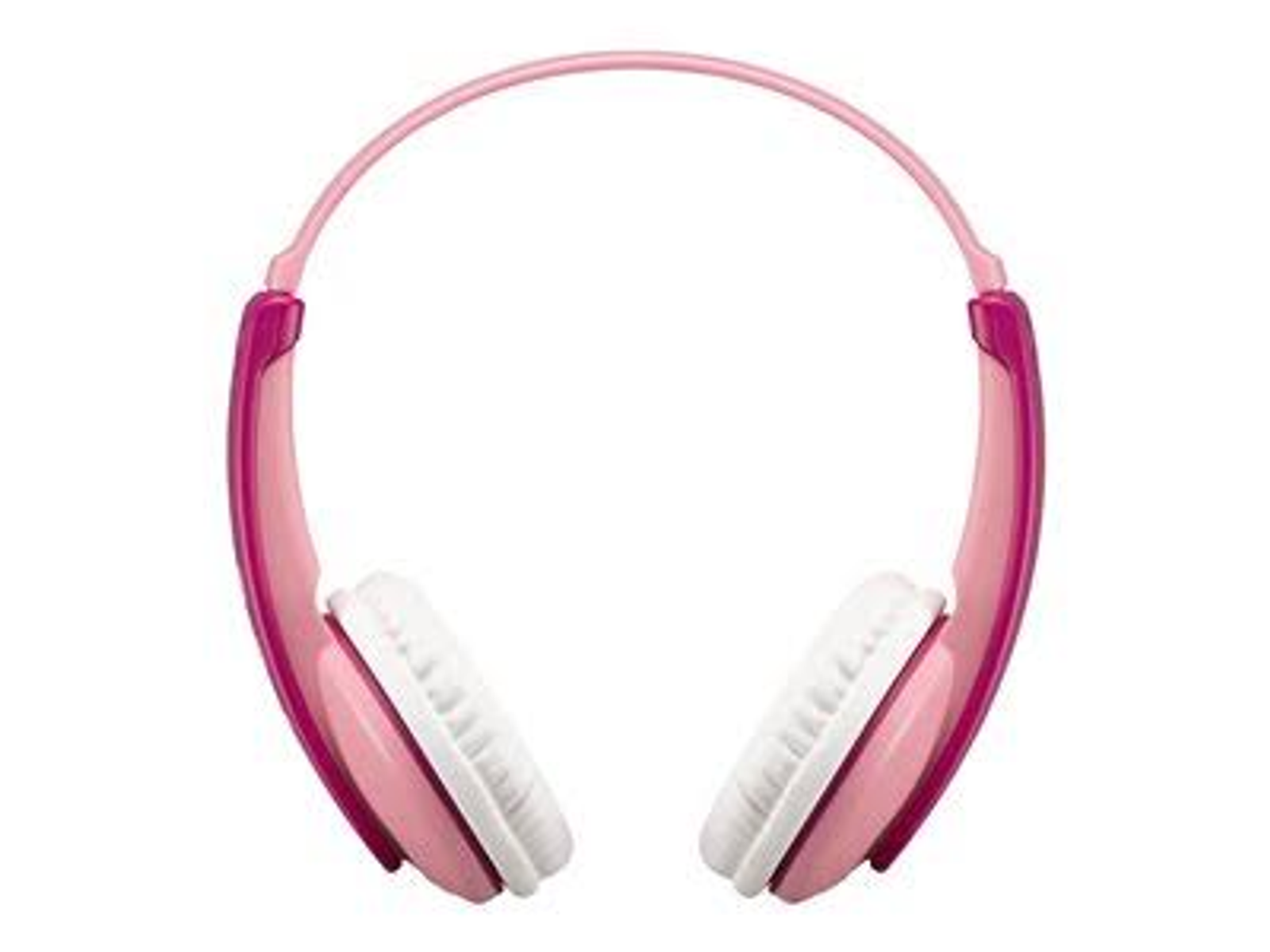 Cuffie rosa. I padiglioni sono bianchi. La fascia è rosa.