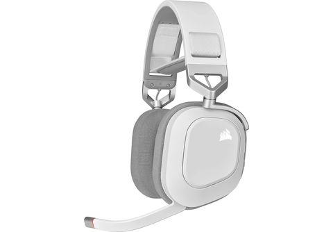 MediaMarkt | CORSAIR On-ear RGB WHITE, WIRELESS Gaming-Headset HS Bluetooth Weiß 80