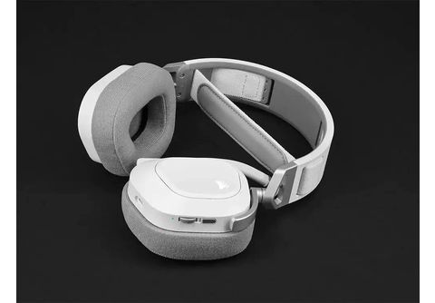 MediaMarkt 80 | RGB HS Gaming-Headset CORSAIR WIRELESS Weiß WHITE, Bluetooth On-ear