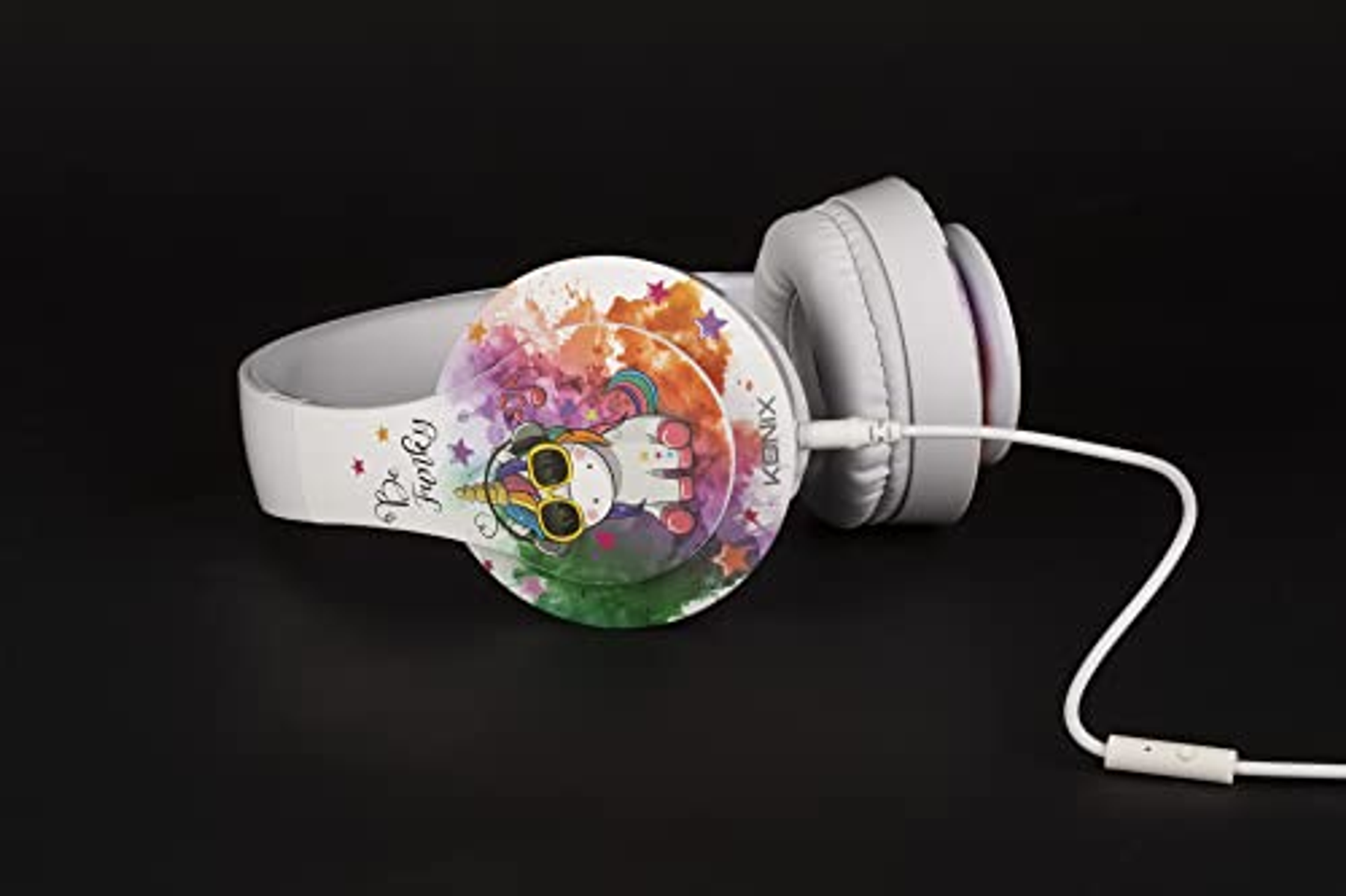 KONIX 28089 UNIK HEADSET On-ear FUNKY Headset SW, Gaming BE Mehrfarbig