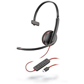 Auriculares de oficina - PLANTRONICS 209746-201, Supraaurales, Negro