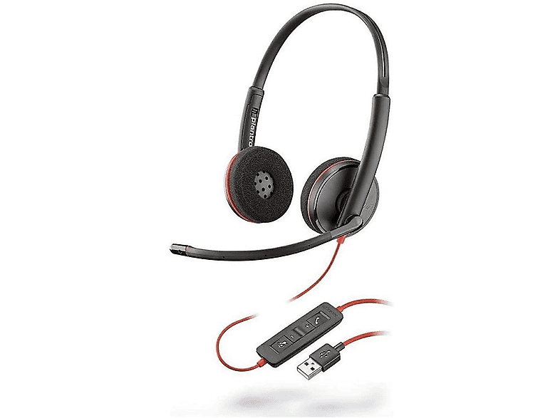 PLANTRONICS Blackwire 3220 USB-C, Over-ear Schwarz Headset