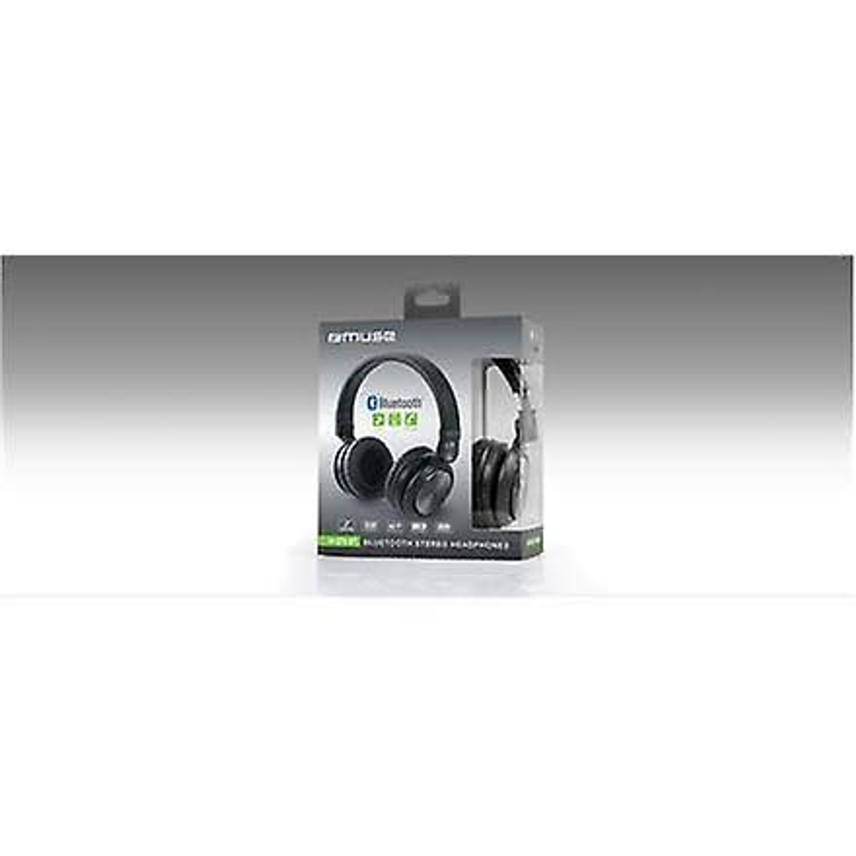 Słuchawki w pudełku. Na pudełku znajduje się zdjęcie słuchawek.