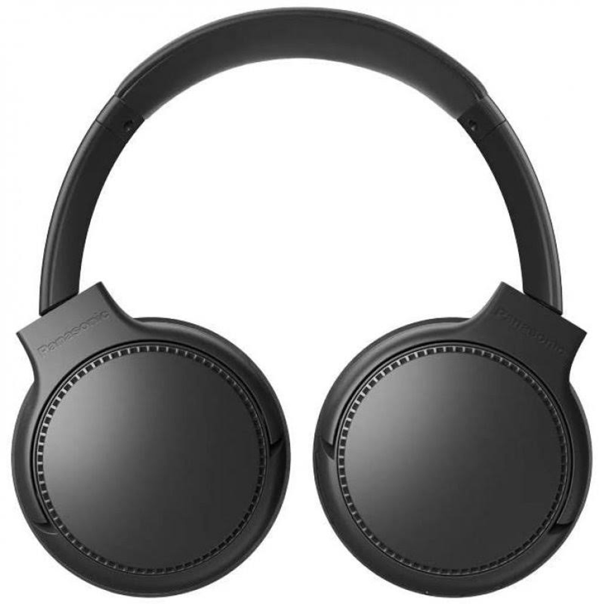 Schwarze Over-Ear-Kopfhörer der Marke Panasonic. Die Ohrmuscheln sind kreisförmig.