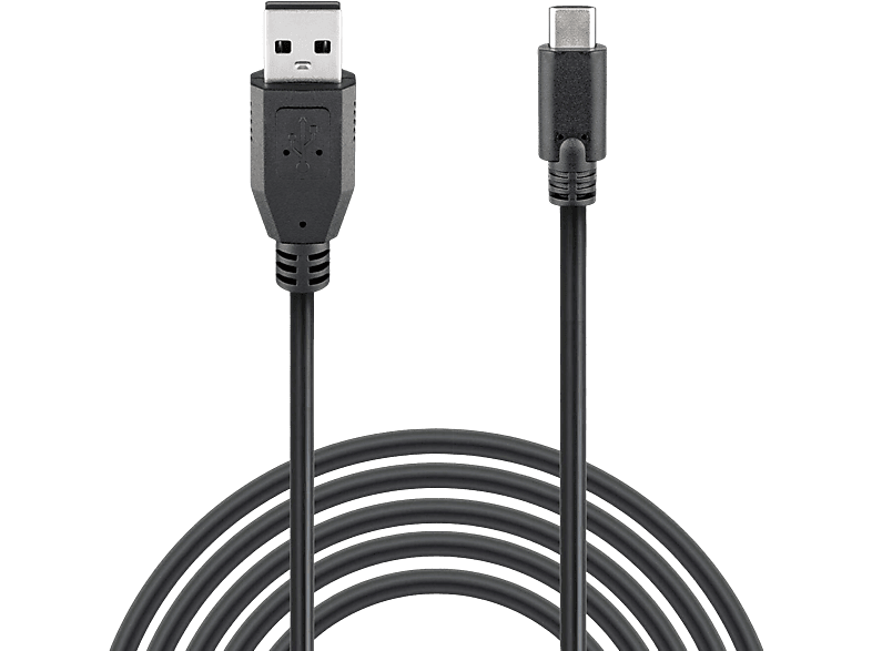 WICKED CHILI 3m USB C Kabel für PS5 DualSense Controller, Switch Pro, Xbox S Series / X Series und USB C Gamepad, Ladekabel, 3 m, Schwarz