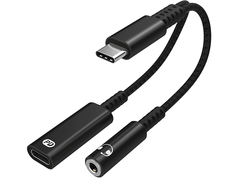 INF USB-C-Adapter für 3,5-mm-Kopfhörer und USB-C-Ladegerät Adapter | USB Kabel