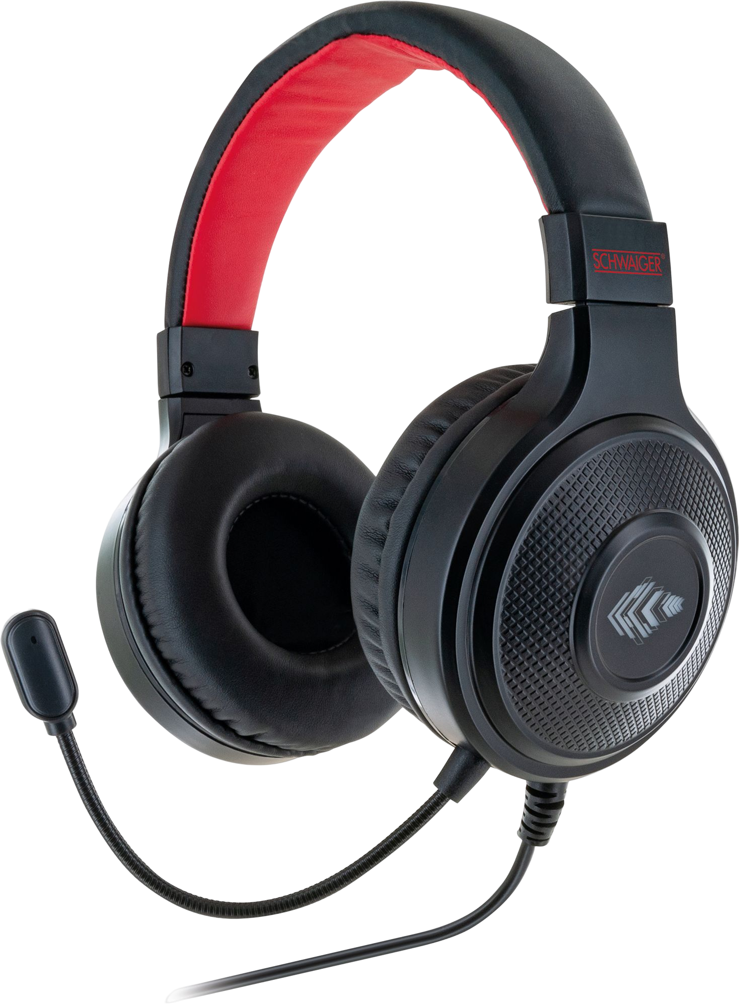 SCHWAIGER -GHS1000 013-, Over-ear Headset schwarz/rot