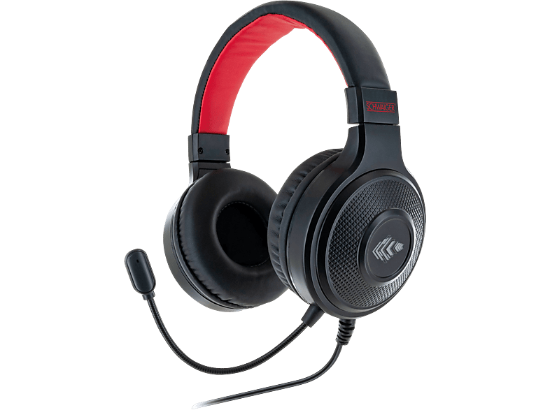 SCHWAIGER -GHS1000 013-, Over-ear Headset schwarz/rot