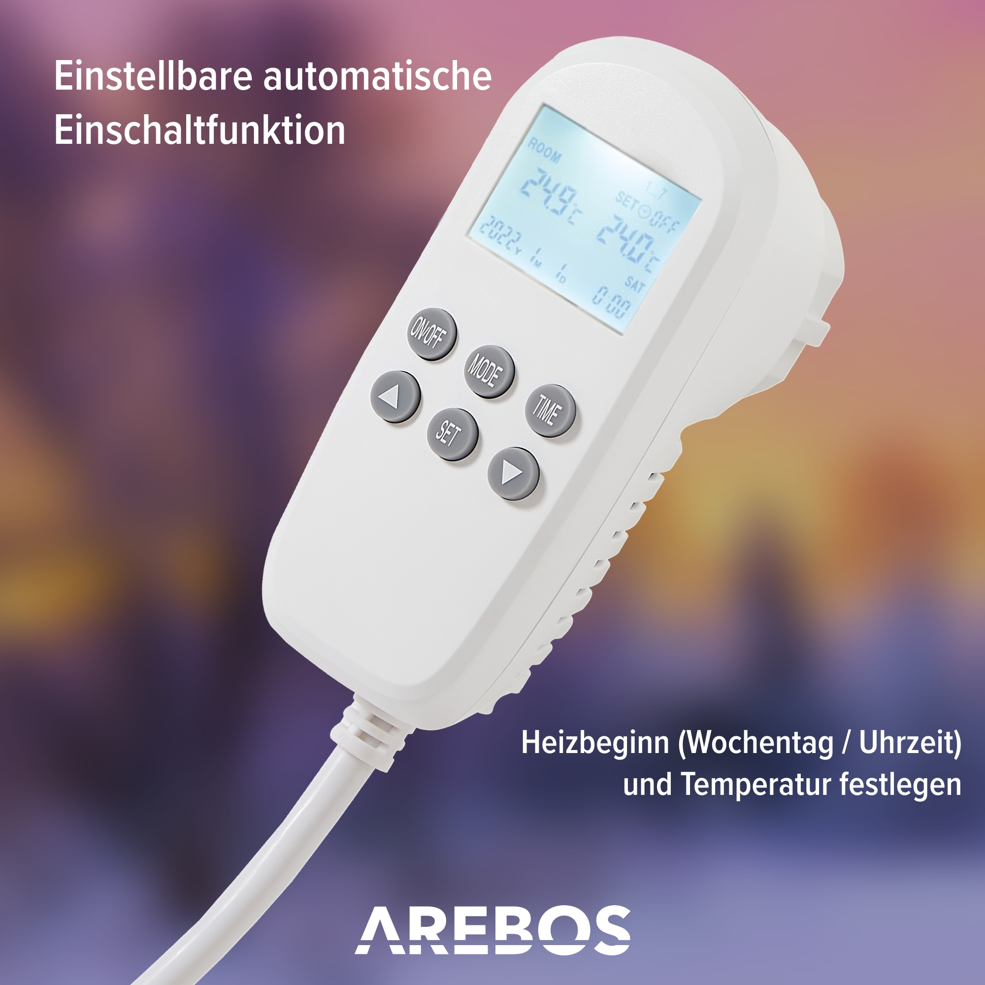 AREBOS Infrarotheizung dünn mit Thermostat (350 Watt) Wandheizung Heizung Heizkörper