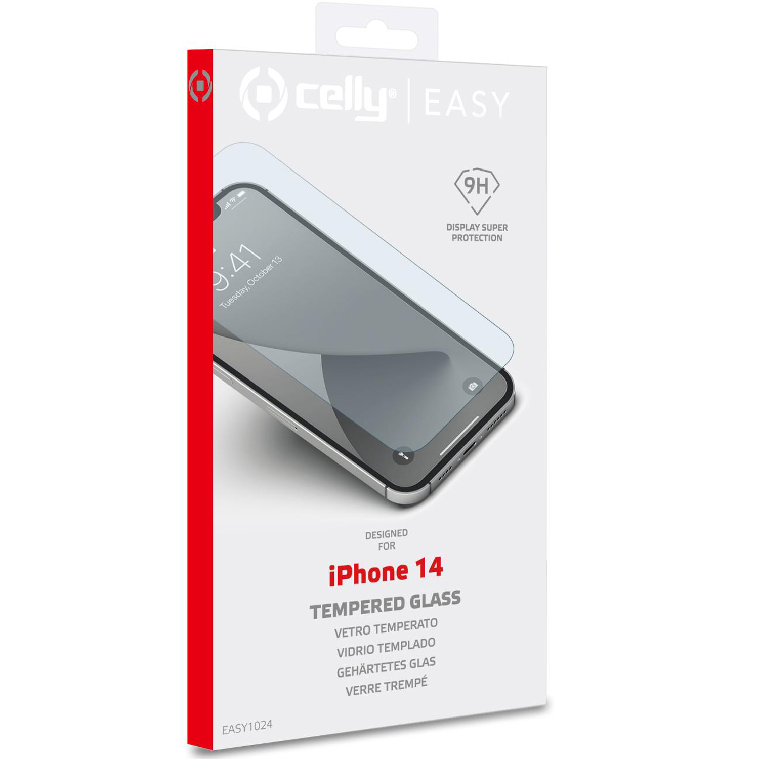 CELLY Displayschutz aus gehärtetem 14 Displayschutz(für iPhone iPhone 14) Glas Apple