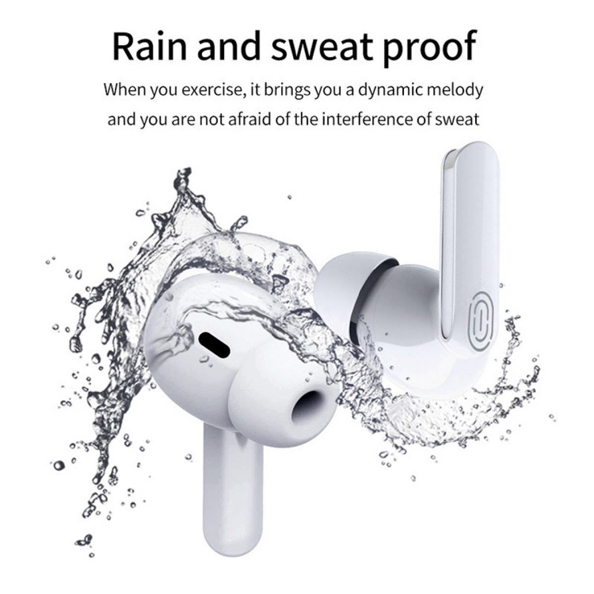 INF Kabellose Kopfhörer Bluetooth Touch-Steuerung In-ear 5.0 schwarz IPX5, Kopfhörer