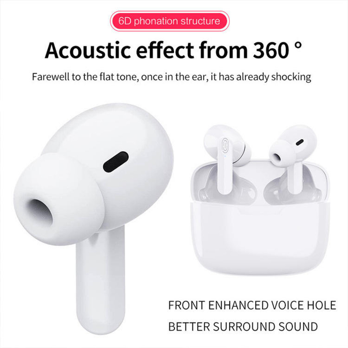 Kopfhörer Bluetooth In-ear Kopfhörer 5.0 Touch-Steuerung IPX5, INF schwarz Kabellose