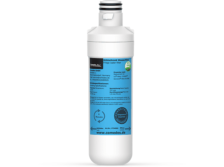 COMEDES Wasserfilter einsetzbar mm) (48 LT1000P statt Filterkartusche ADQ74793501 LG