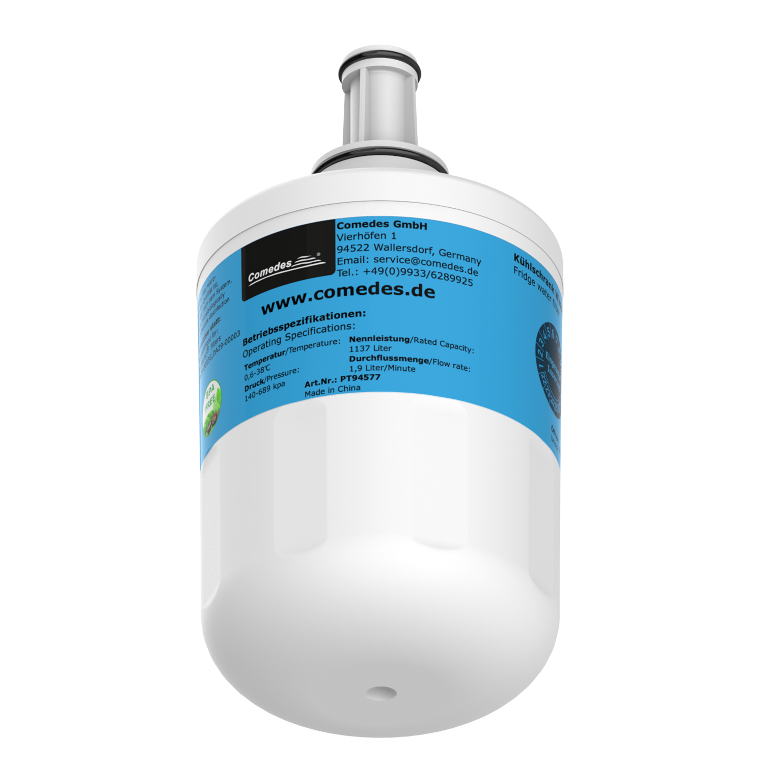 mm) (78 DA97-06317A für 2 Filterkartusche Samsung Kühlschränke COMEDES Wasserfilter passend Stück