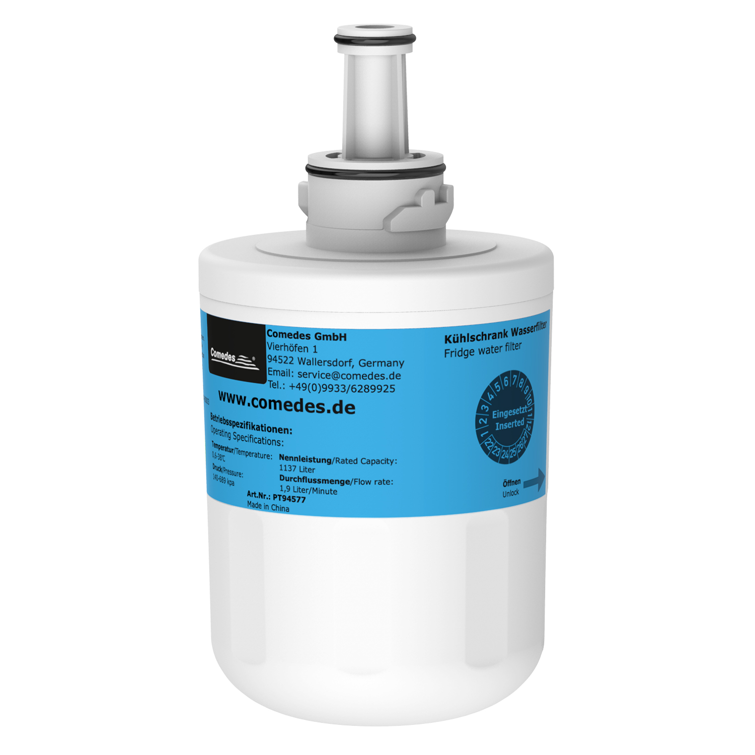 mm) Kühlschränke für Wasserfilter COMEDES Set Comedes passend Samsung Filterkartusche 4er (78
