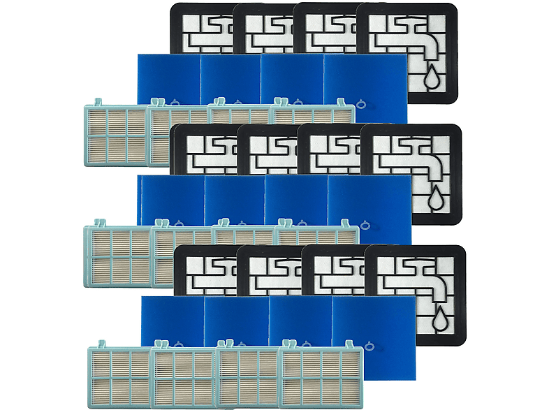 Comedes 12er Set Staubsaugerfilter FC8010/0, Ersatzfilterset einsetzbar statt Philips COMEDES
