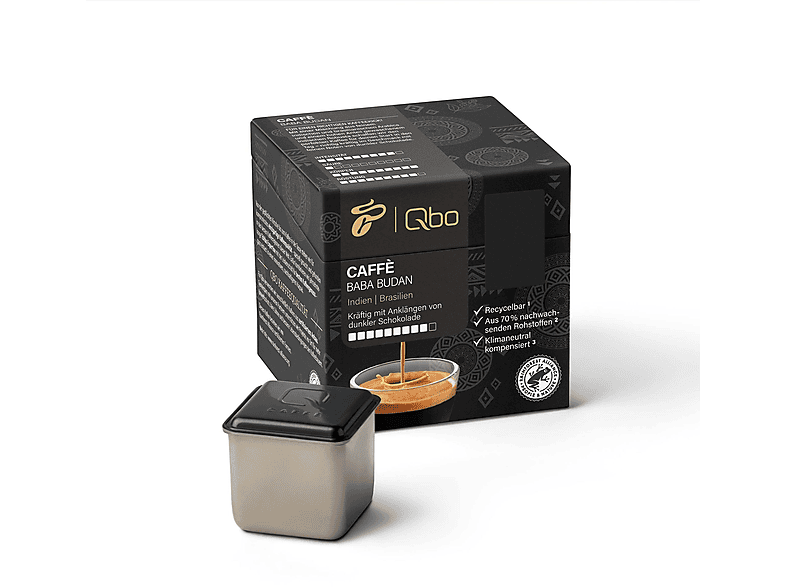8 dunkler QBO Kapselsystem) TCHIBO Caffè Stück Budan, mit Kaffeekapseln Qbo (kräftig (Tchibo Baba von Schokolade) Anklängen