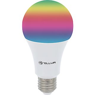 Bombilla inteligente  - E27, 10W, blanco/cálido/RGB TELLUR, Blanco/RGB