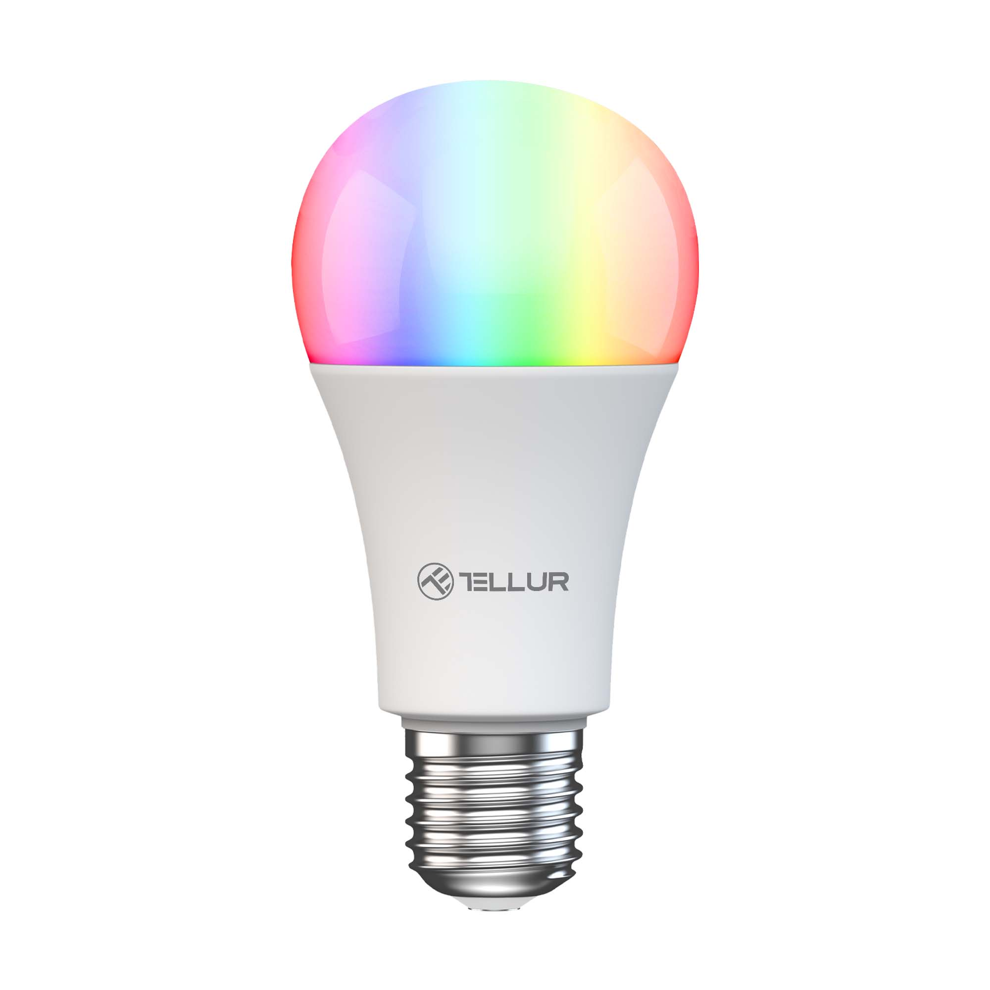 Glühbirne WiFi RGB 9W, dimmbar Warm, Weiß, TELLUR Smarte E27,