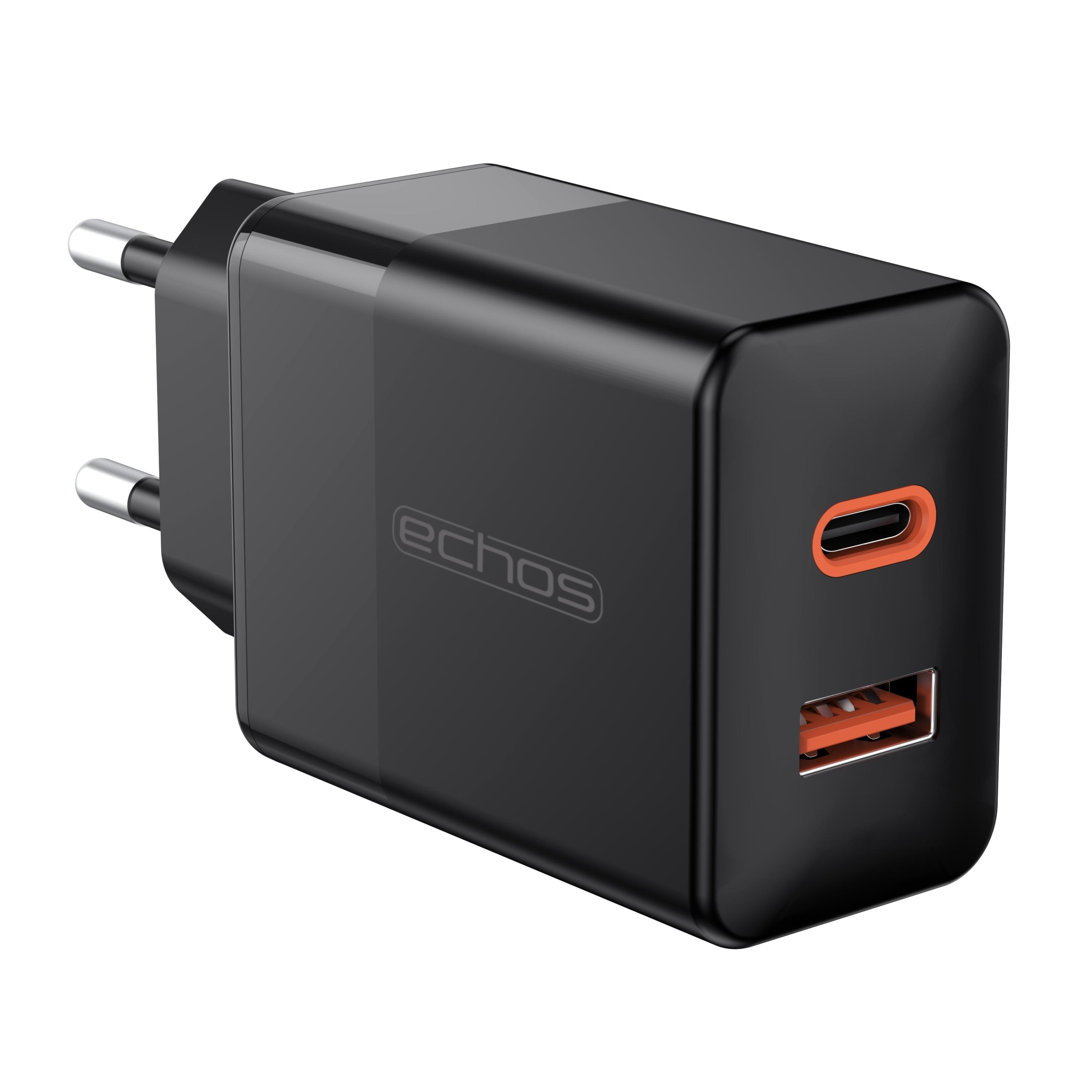 Schnellladegerät, Schwarz ECHOS Eco-4043,