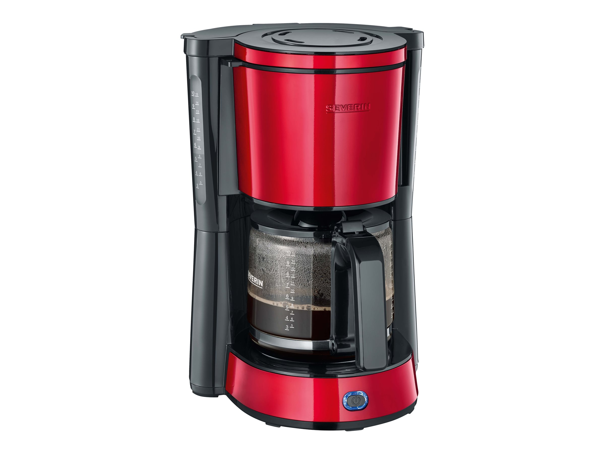 Cafetera de goteo - KA 4817 SEVERIN, 1000 W, 1 l, Rojo