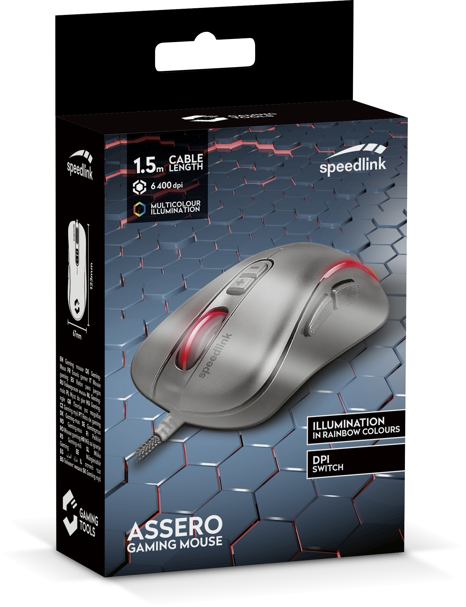 SPEEDLINK Assero Gaming Mouse Schwarz Computermaus