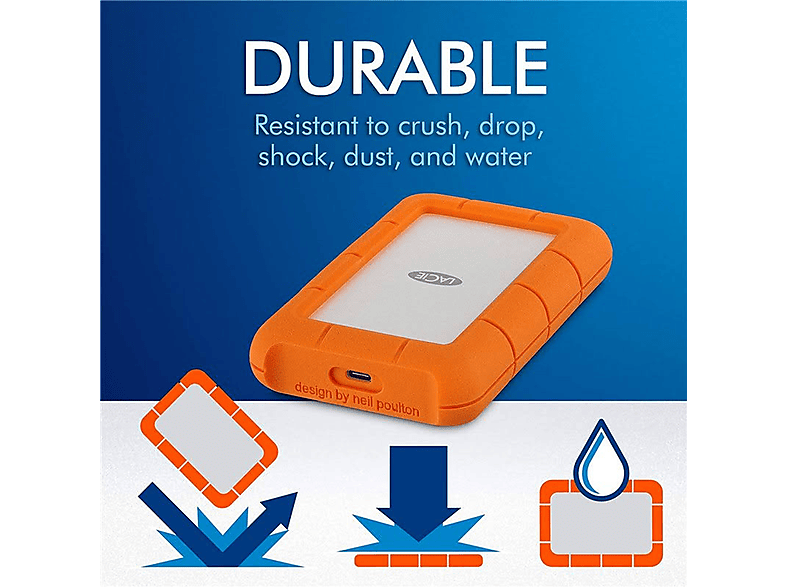 LACIE Rugged USB-C 2 TB Externe harde schijf | MediaMarkt