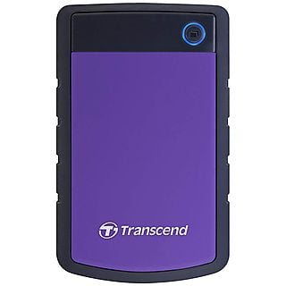 Disco duro externo 4 TB - TRANSCEND TS4TSJ25H3P, 2,5 ", HDD, Negro