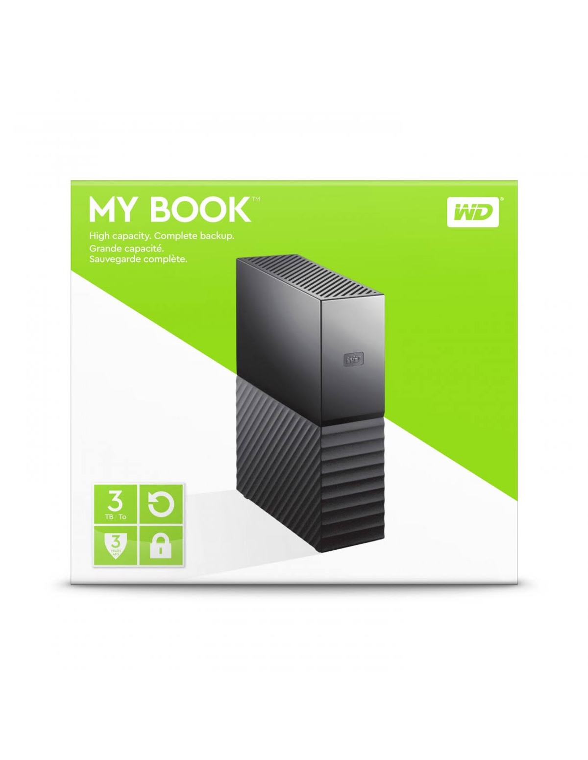 BOOK, WESTERN extern, DIGITAL 3,5 HDD, Schwarz MY WDBBGB0030HBK-EESN Zoll, 3 TB 3TB