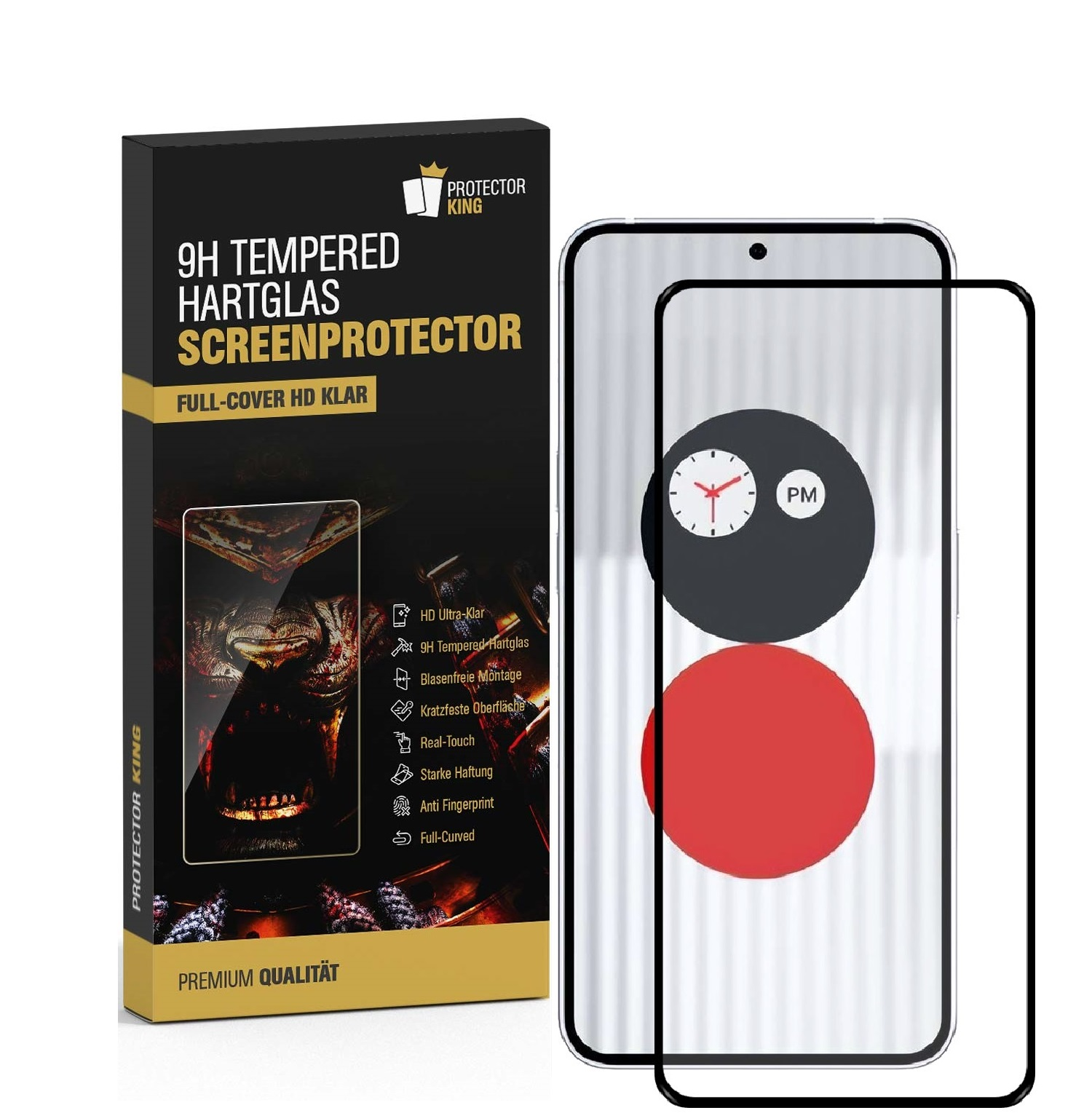 PROTECTORKING 1x Displayschutzfolie(für Samsung FULL Hartglas HD-KLAR COVER Samsung Schutzglas Galaxy 9H S22 Plus)