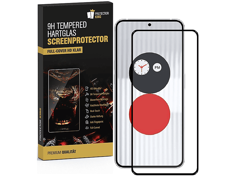PROTECTORKING 1x FULL COVER 9H Hartglas Schutzglas HD-KLAR Displayschutzfolie(für Samsung Samsung Galaxy S22 Plus)
