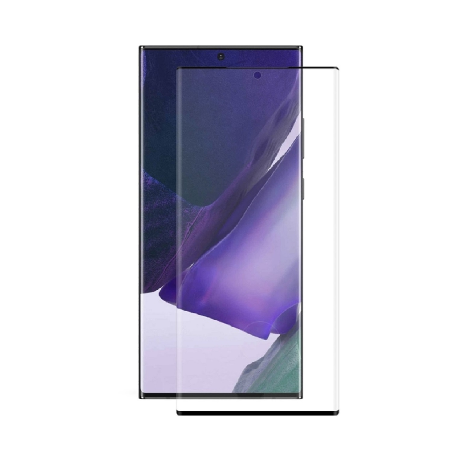 PROTECTORKING 2x FULL CURVED 9H Samsung Note HD 20) Schutzglas KLAR Galaxy Hartglas Displayschutzfolie(für