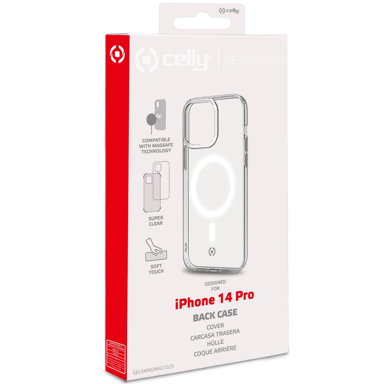 14 Magnetic 14 CELLY Apple, Pro, iPhone Gelskinmag iPhone Pro, Backcover, transparent